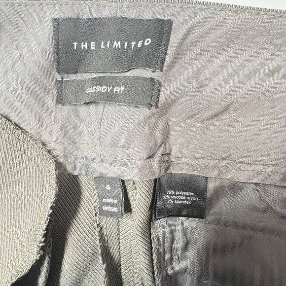 💼 The Limited Cassidy Fit Wide Leg Trousers | Size 4 | Gray Taupe Dress Pants - Picture 5 of 7